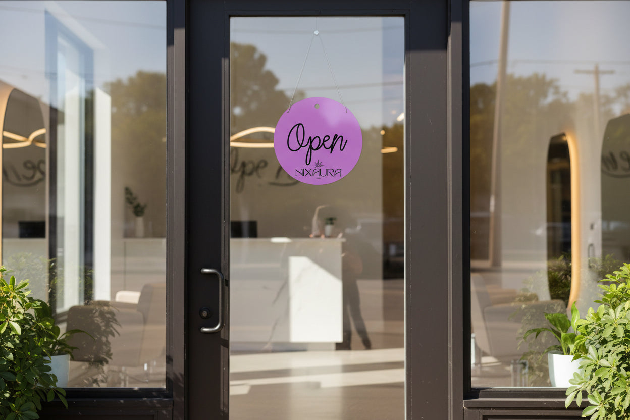 Custom Double-Sided Open / Closed Sign with Logo