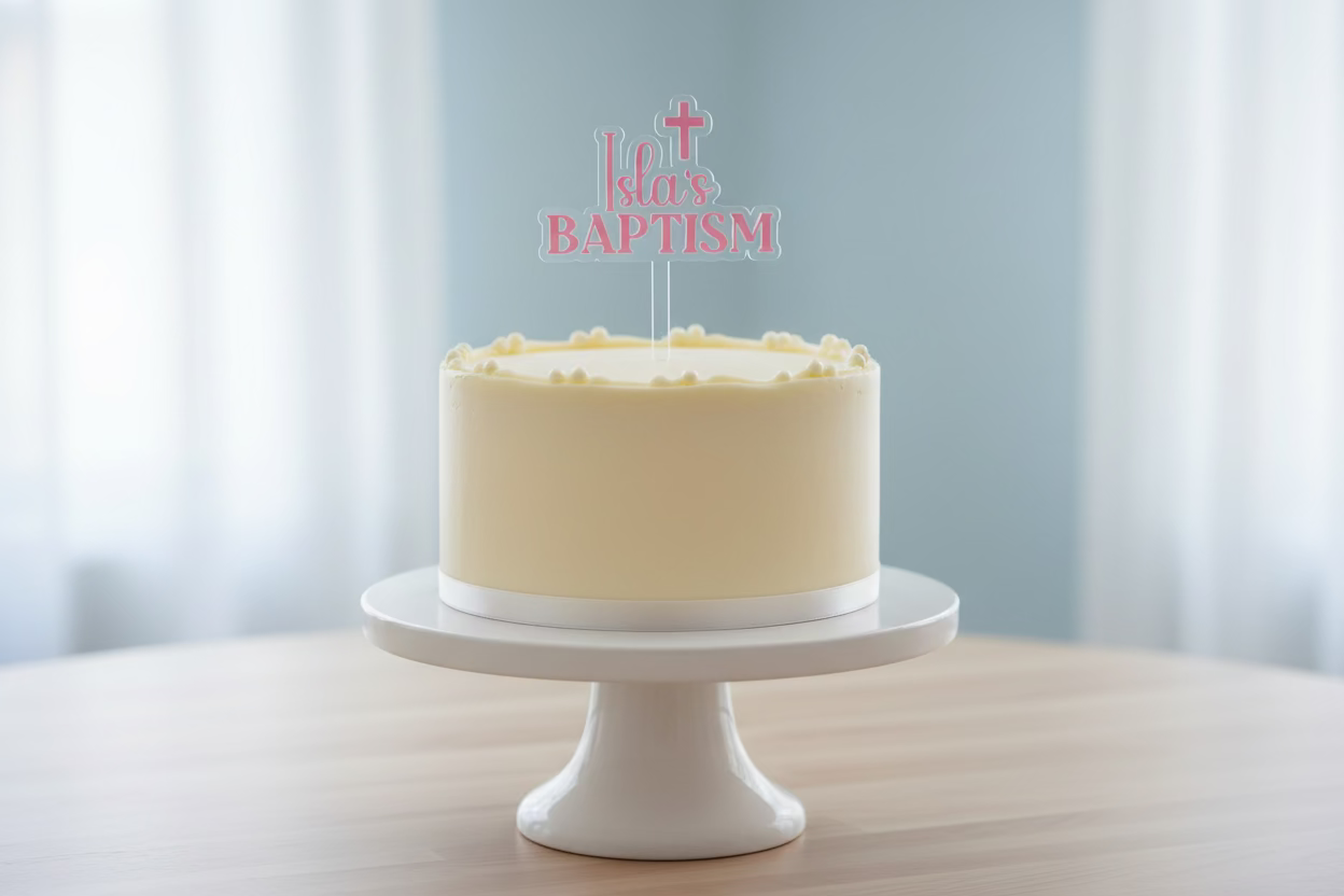 Personalised Baptism Cake Topper