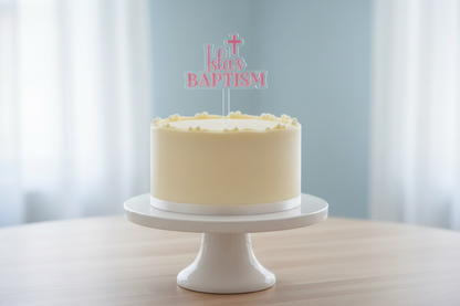 Personalised Baptism Cake Topper