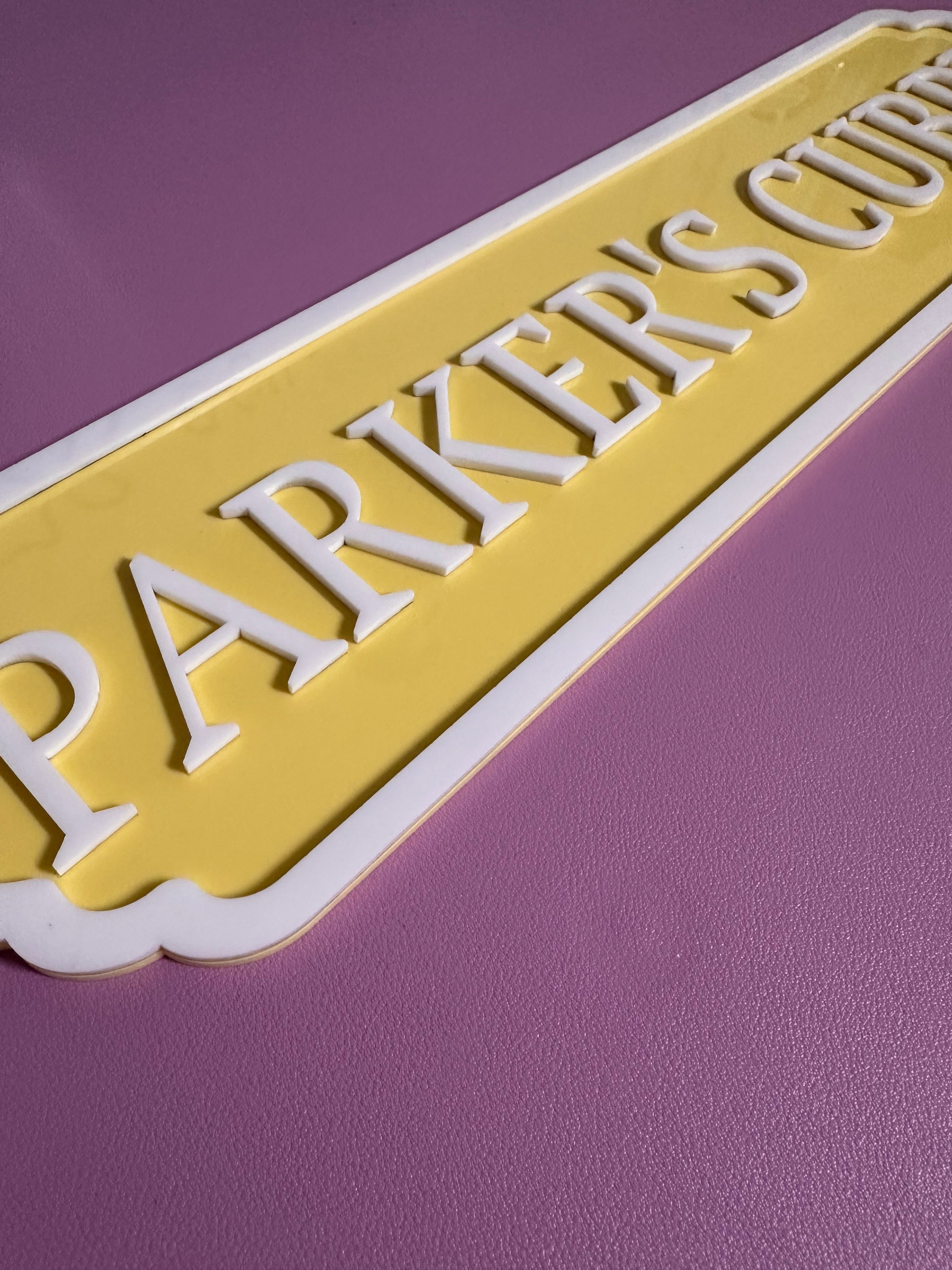 Medium Acrylic Personalised Cubby House Sign