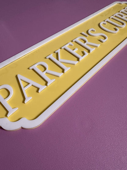 Medium Acrylic Personalised Cubby House Sign