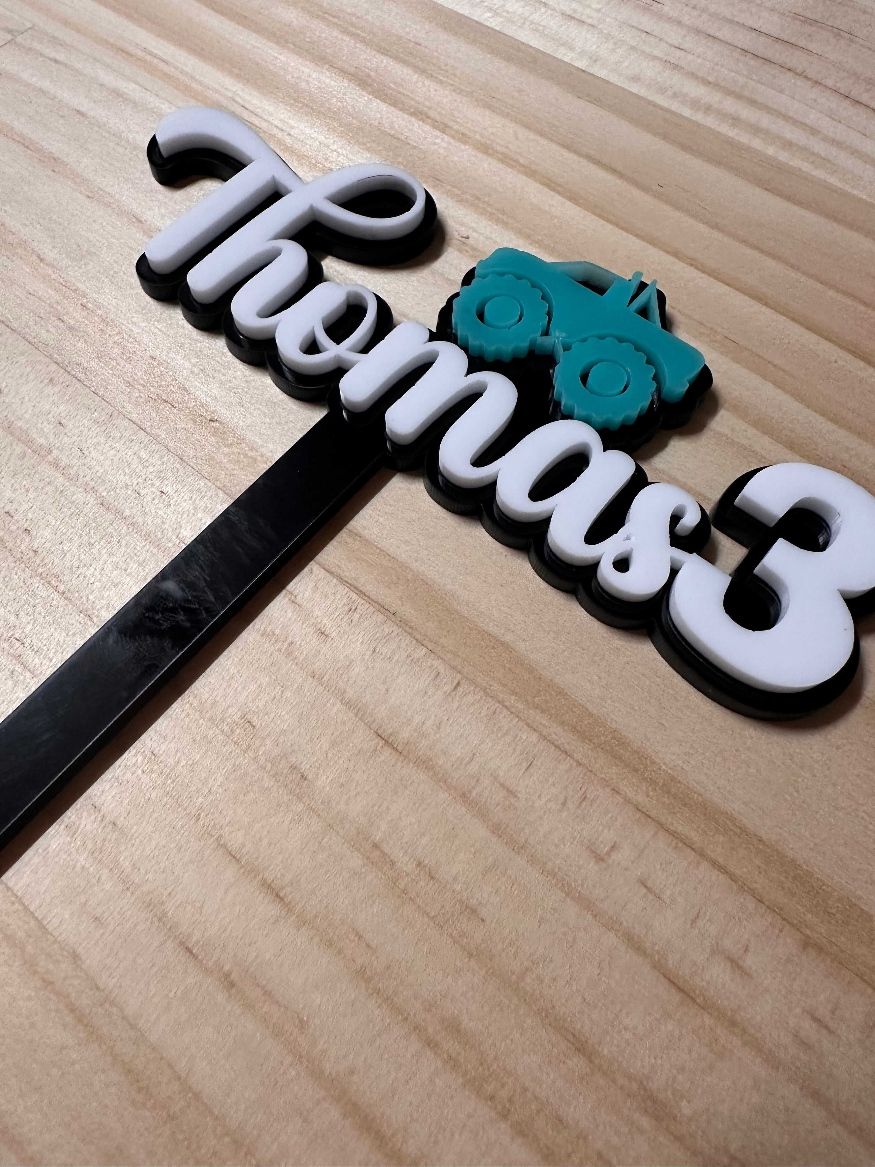 Personalised Monster Truck Cake Topper