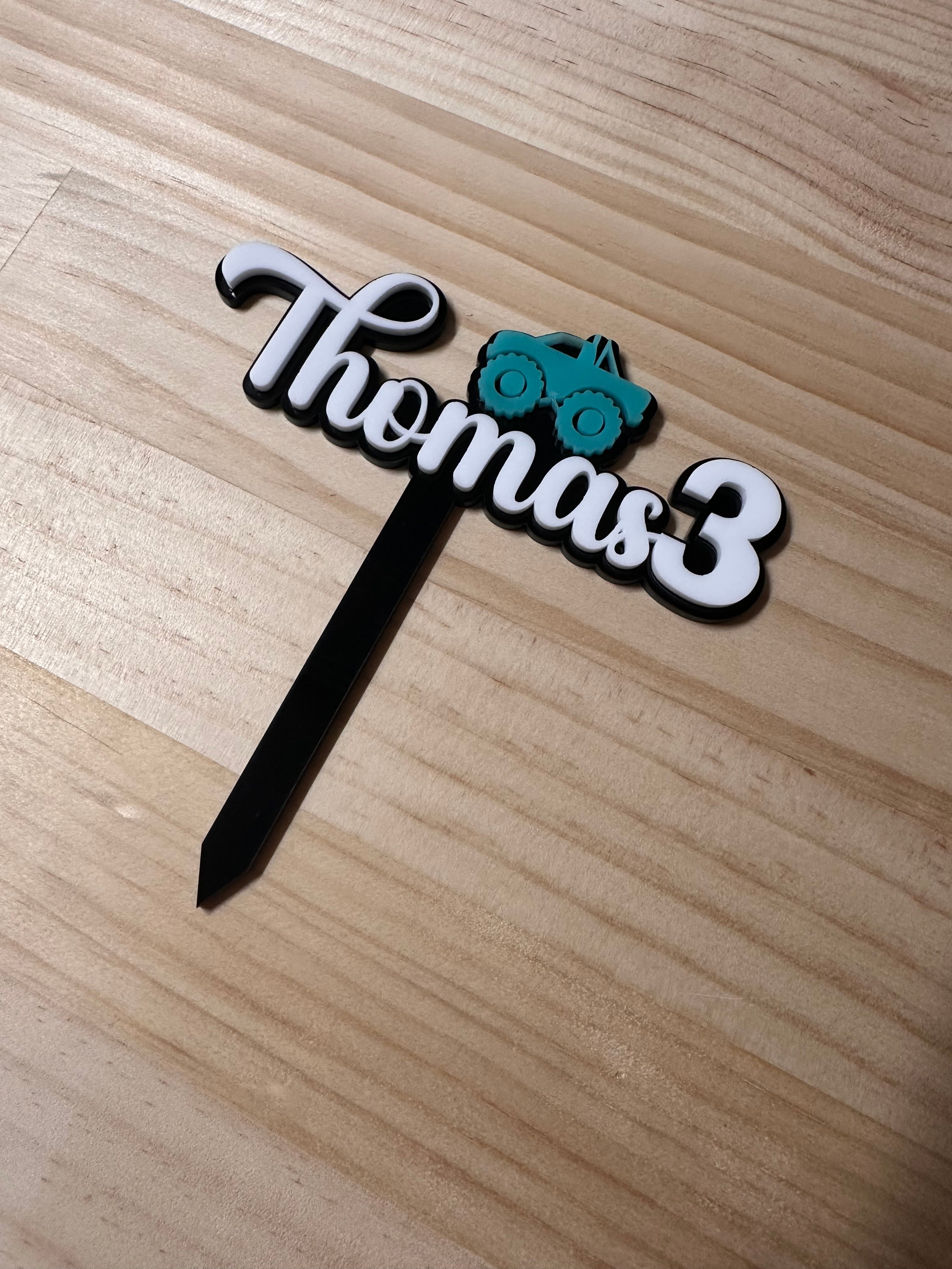 Personalised Monster Truck Cake Topper