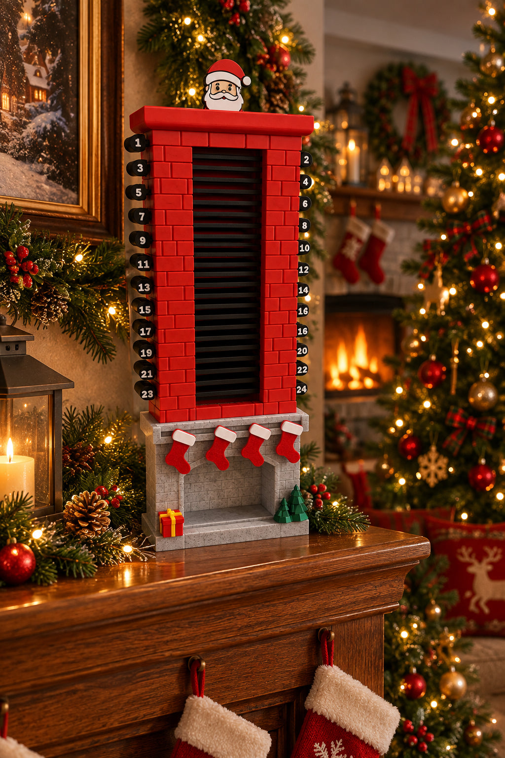 Santa’s Chimney Christmas Countdown – 3D Printed Advent Calendar