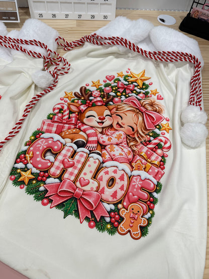 XL 50cm x 70cm Custom Printed Santa Sack – Create Your Own Design