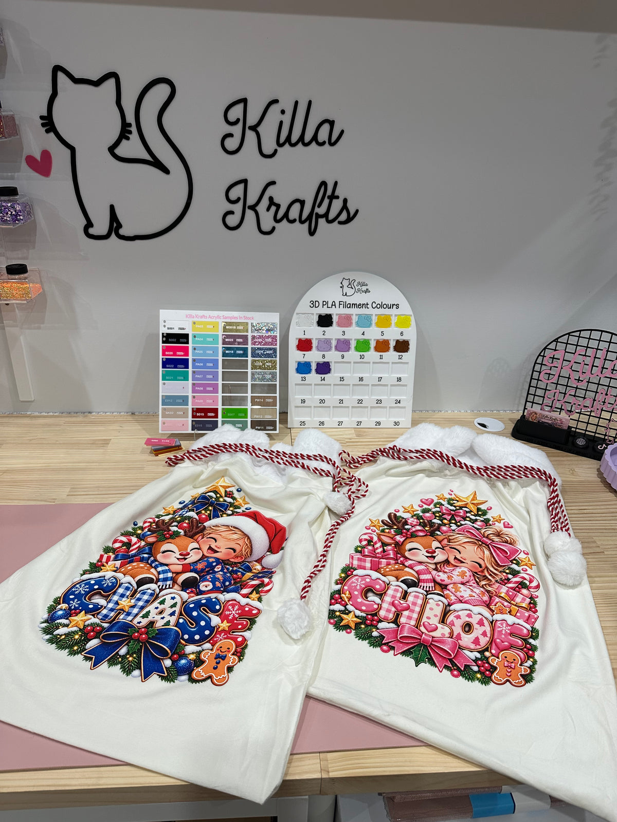 XL 50cm x 70cm Custom Printed Santa Sack – Create Your Own Design