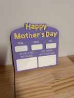 Reusable Mother’s Day Acrylic Photo Board