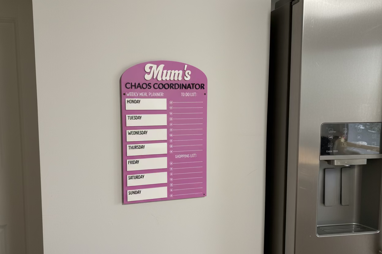 Mum’s Chaos Coordinator – Weekly Acrylic Planner