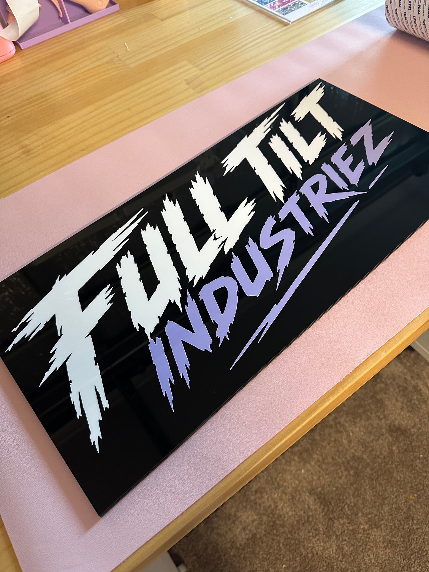 Double Layer Large Acrylic Sign with Stand