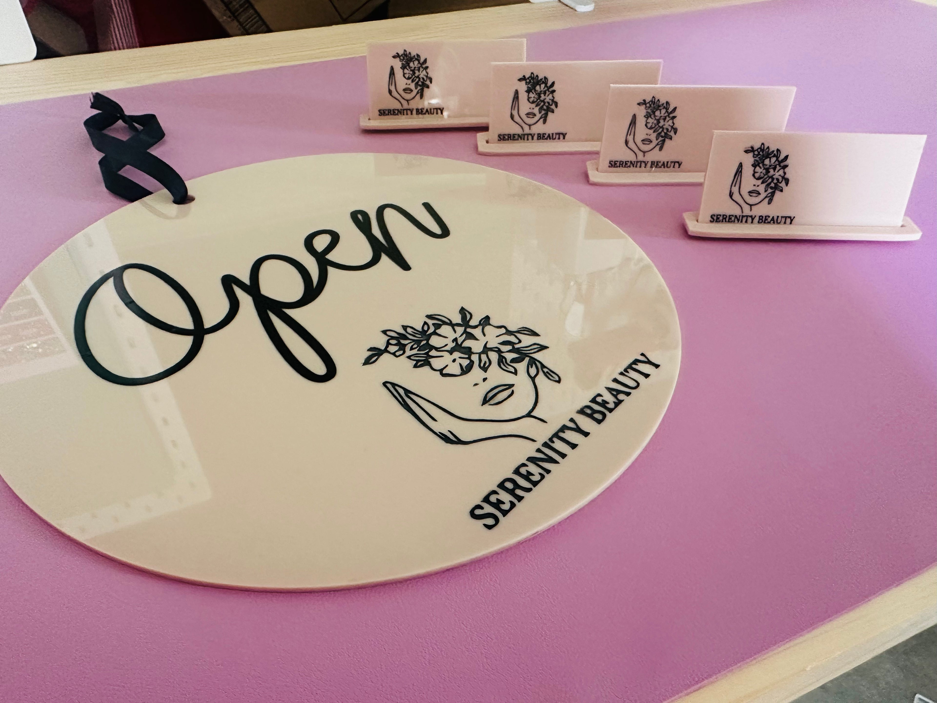 Custom Double-Sided Open / Closed Sign with Logo