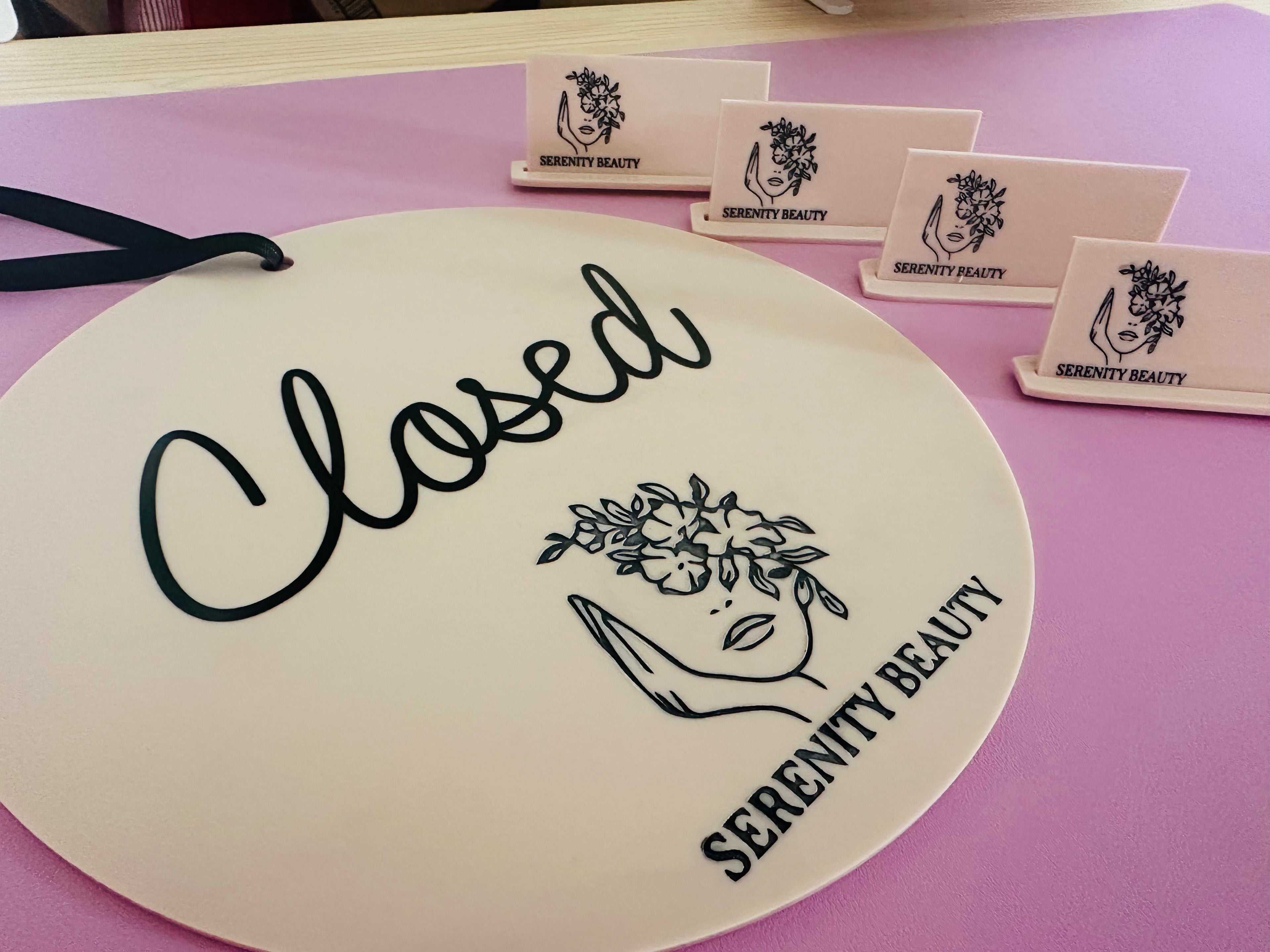 Custom Double-Sided Open / Closed Sign with Logo