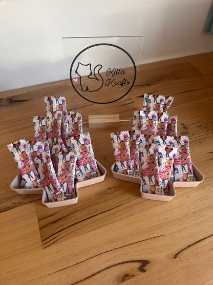Personalised Mini Chocolate Bar Wrapper - 20 Stickers Included