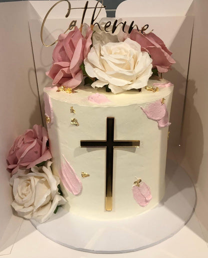 Baptism Christening 3 Piece Cake Topper Set