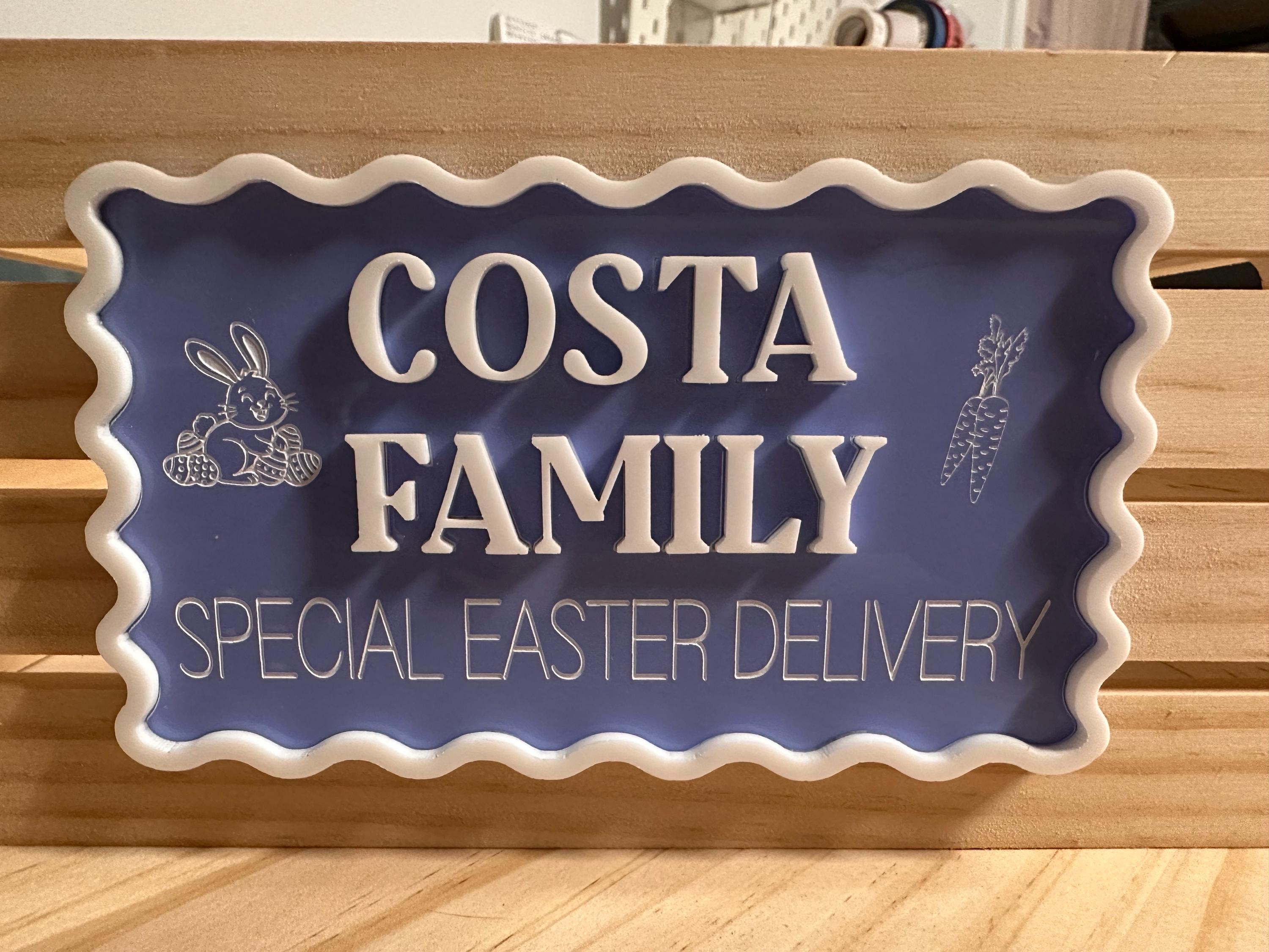 Personalised Family Name Easter Crate - Crate Included