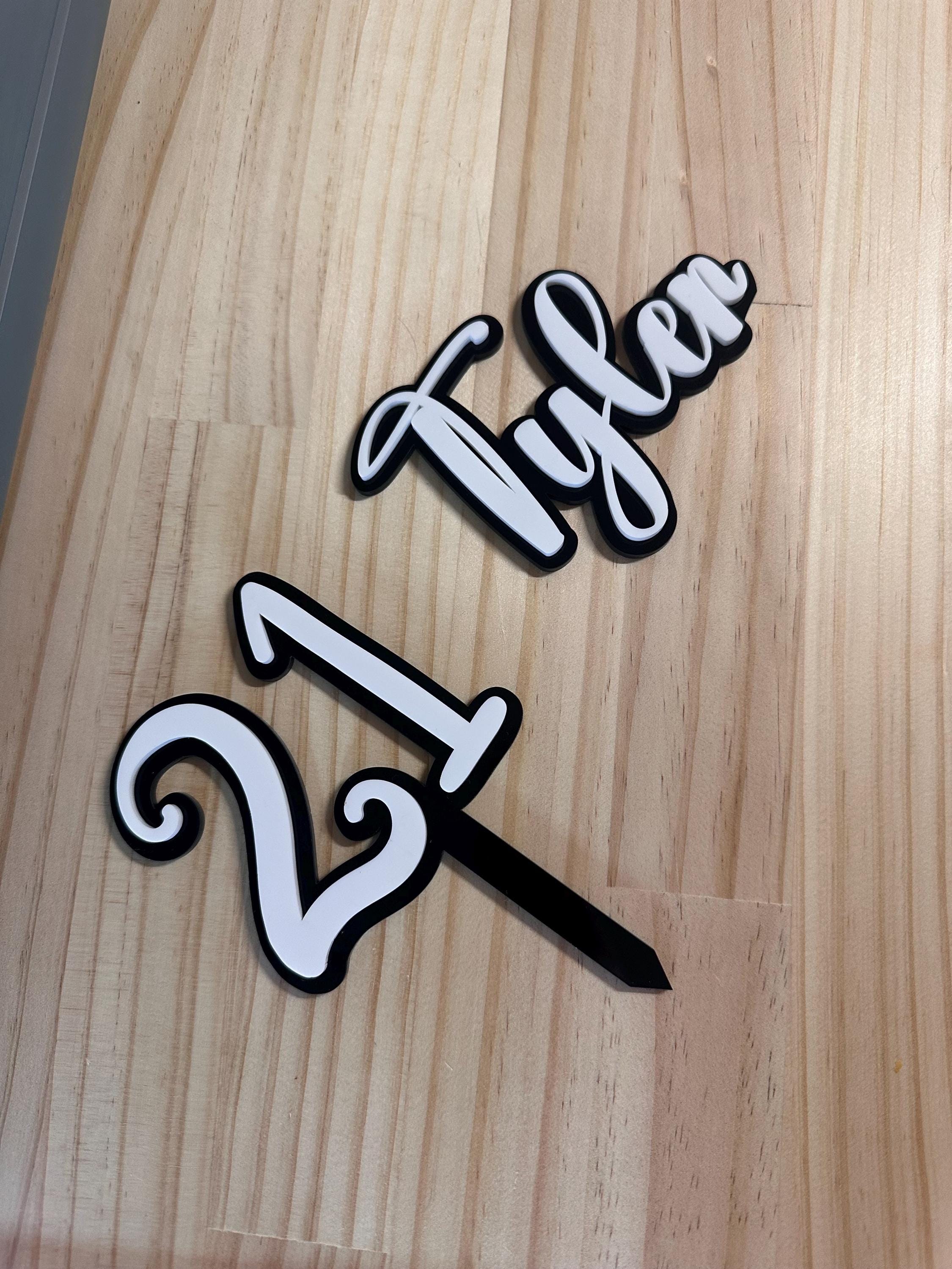 Two Pack Cake Topper Set - Name and Number