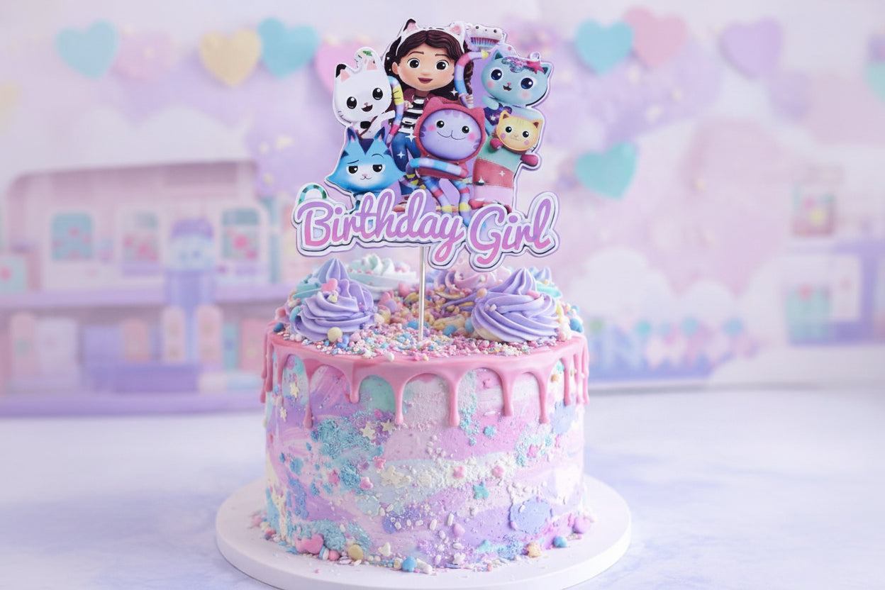 Gabby's Dollhouse Birthday Girl Cake Topper
