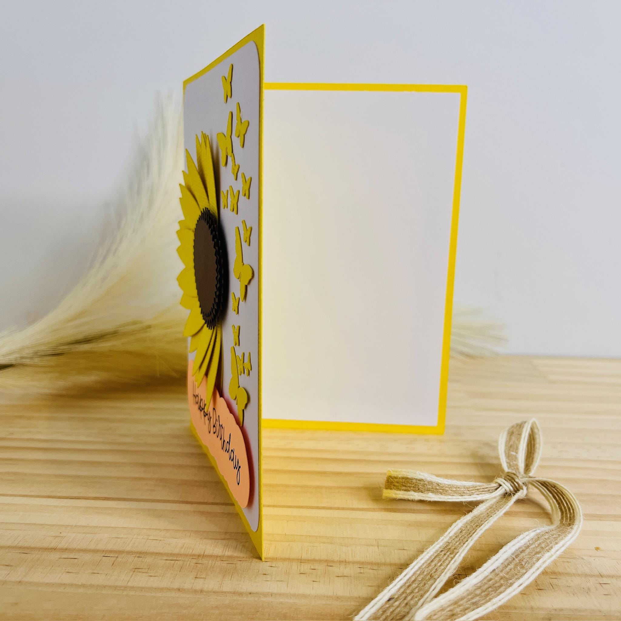 Handmade Sunflower Birthday Card