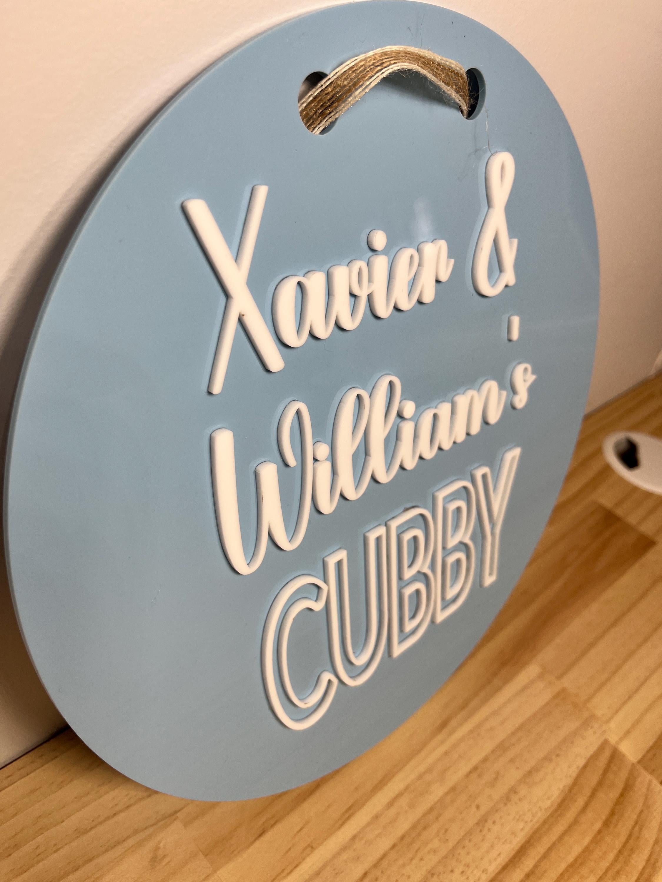 Medium Round Personalised Cubby House Sign