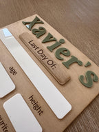 Personalised Timber First & Last Day of School Board