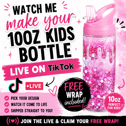 10oz Kids Snowglobe Water Bottle