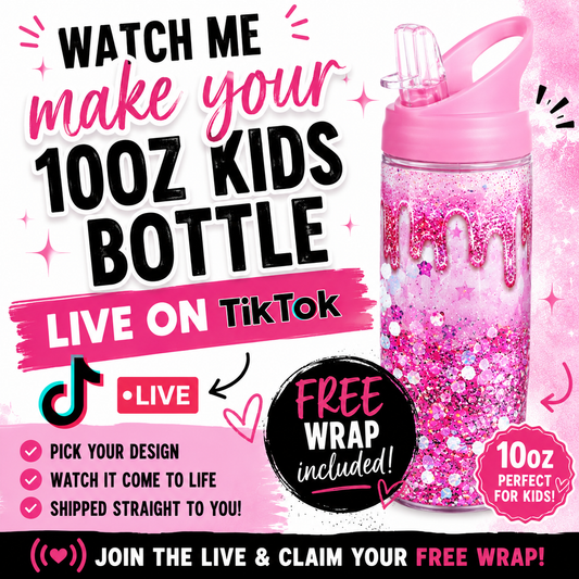 10oz Kids Snowglobe Water Bottle