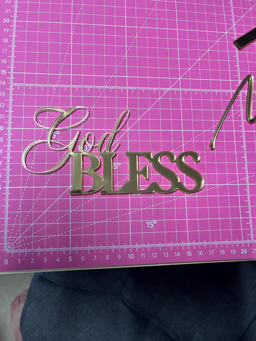 Baptism Christening 3 Piece Cake Topper Set