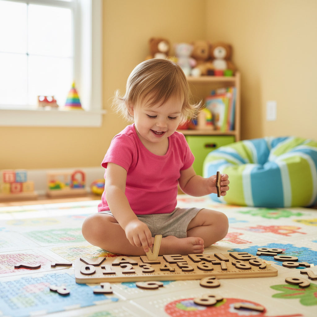 Personalized Wooden Name & Number Puzzle
